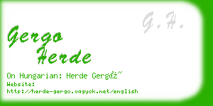 gergo herde business card